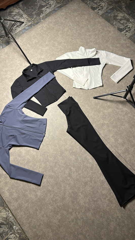 Pack ( flarre leggings + define Jacket/ جاكيت + ليغينغ فلار)
